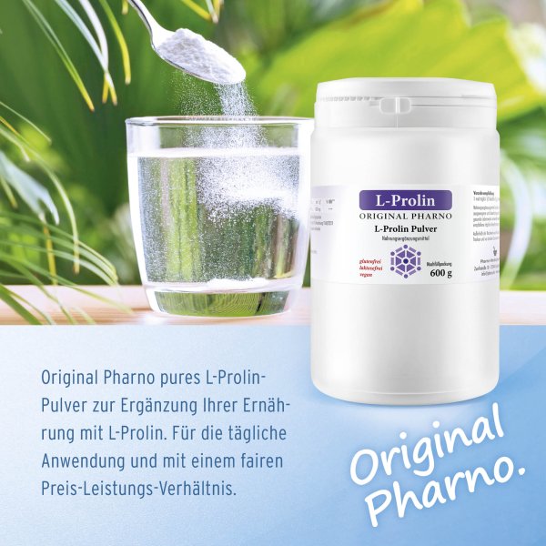 L-Prolin-pulver-600g  Etikett